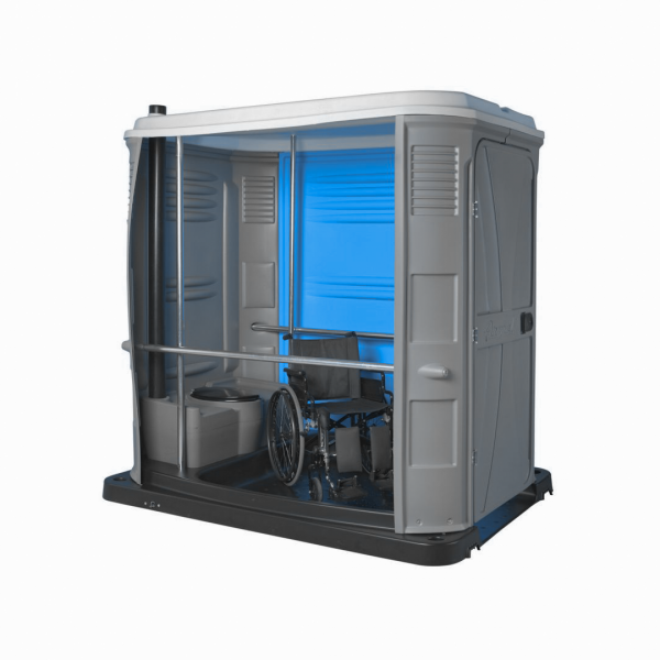 Toaleta cabina pentru persoanele cu dizabilitati Albastru